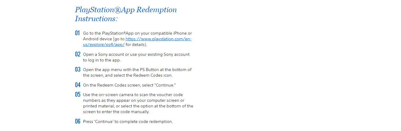 UK 1 year PS PLUS Playstation app voucher redemption instructions